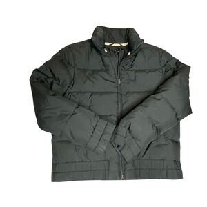 Theory Women's Black Puffer Jacket Down Insulated Full Zip Stand Collar Size S